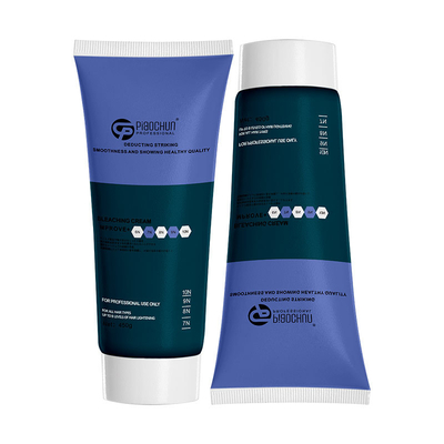 Buen precio OEM/ODM 400 ml de fórmula orgánica azul sin amoníaco crema blanqueadora para el cabello herbal sin alergias blanqueador permanente para uso en el salón en línea